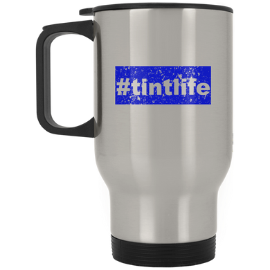 TintLife Blue - Shaded Outfitters Silver Stainless Travel Mug